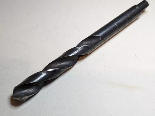 TWIST DRILL HSS 12.4mm diameter USED  6" long 2 flute   (REF P)