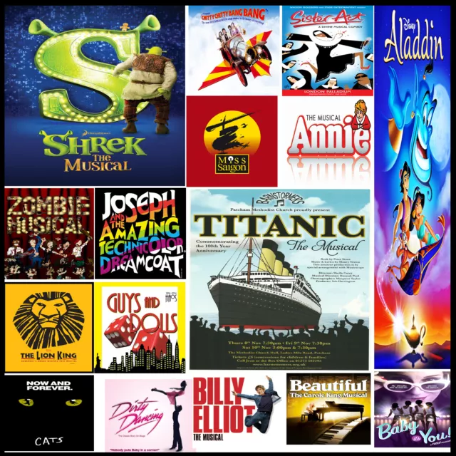 A3 Size - MUSICAL MUSIC THEATRE POSTERS -  Wall Art Prints Home Decor #20