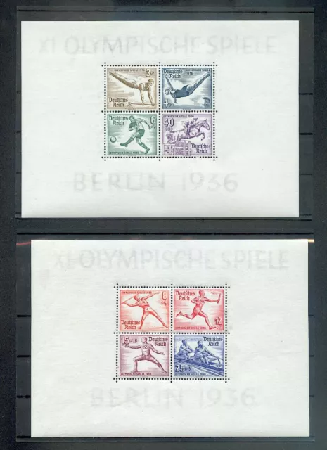 DR-3.Reich OLYMPIADE 1936 BLOCK 5+6 LUXUS** MNH POSTFRISCH 300EUR (72198