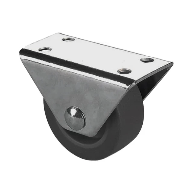 Ruota In Termoplastico Nero Per Mobili 35Mm Supporto A Staffa Fissa Avo 300At