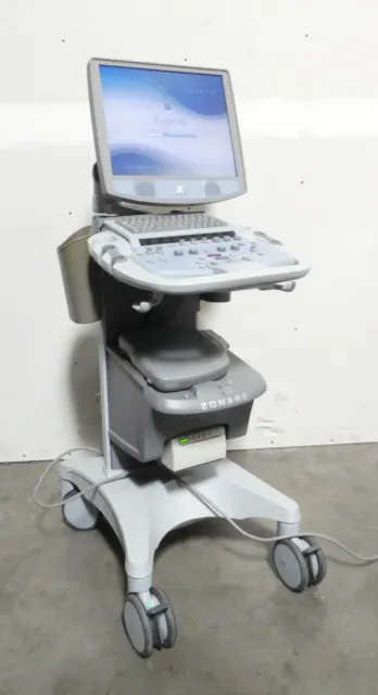 R187142 Zonare Z.One Ultrasound System w/ Sony Printer on Cart