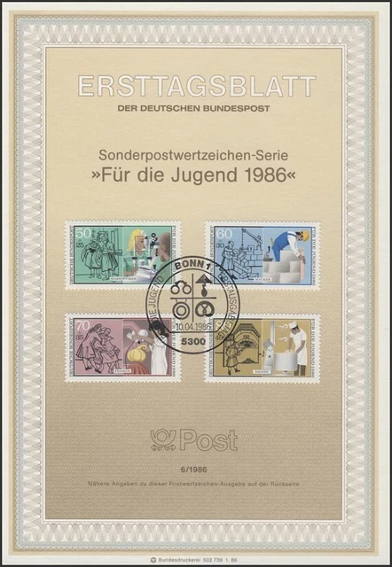 ETB 06/1986 Jugend: Frisör, Bäcker, Optiker, Maurer