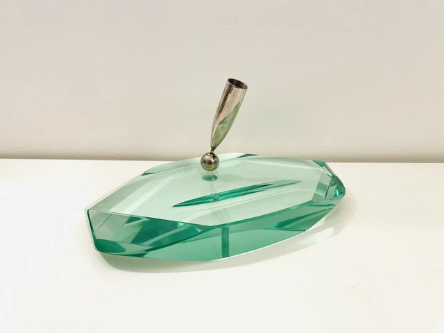 🔴 FONTANA ARTE base per penna cristallo molato anni 50 in condizioni perfette