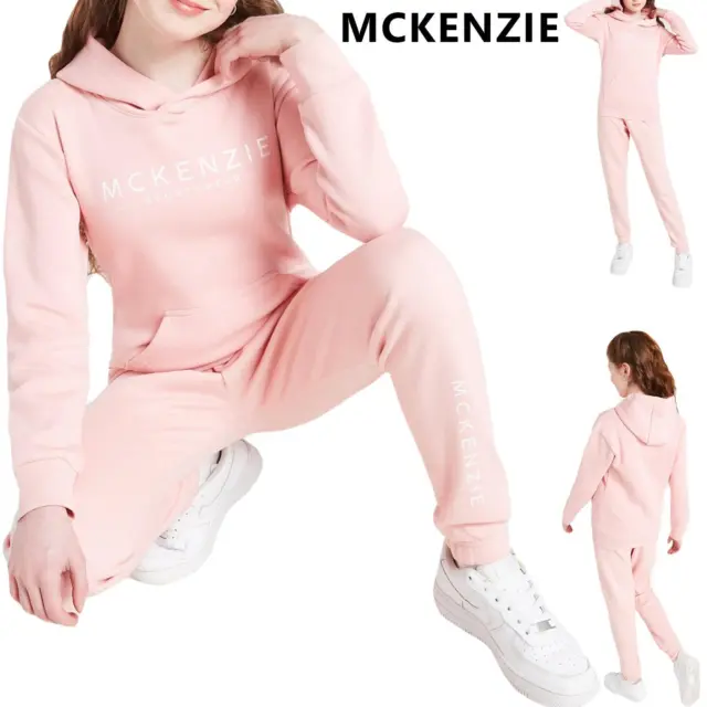 McKenzie Kids Essential Girls Tracksuit Pullover Top Bottom Sportswear Age 3-8