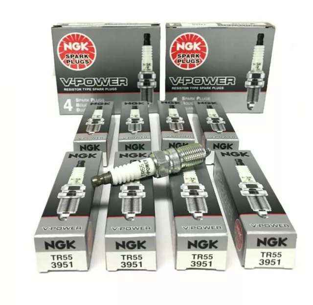 8 Plugs NGK Spark Plugs TR55 3951 V-Power (Ford - Chevrolet - Cadillac - Buick)