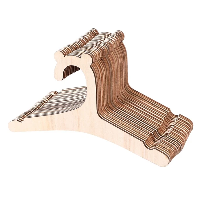 1X(30 PièCes Cintre en Bois pour VêTements de BéBé Cintre en Bois Naturel p4101