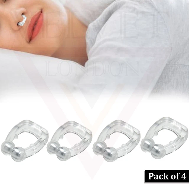 4 Stck. Schnarchclips Stop Schnarchlösung Silikon magnetisch Anti-Aids-Gerät Unisex