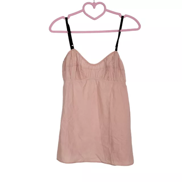 Marni Womens Cotton Scoop Neck Empire Waist Tank Top Blouse Pink Size 2