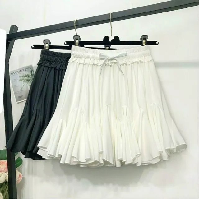 Ladies Ruffles Skirt Petticoat Pleated Frill Chiffon Underskirt Half Slip Short