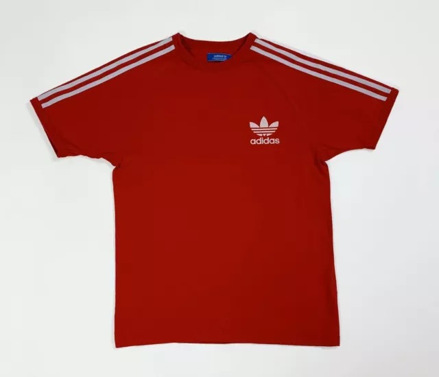 Adidas maglietta M maglia cotone uomo usato rosso manica corta t shirt T7273