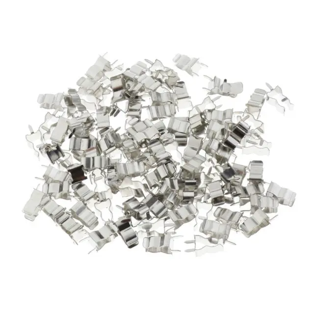 100pcs 5x20mm porte-fusible clips fusible collier de serrage en alliage fusibles
