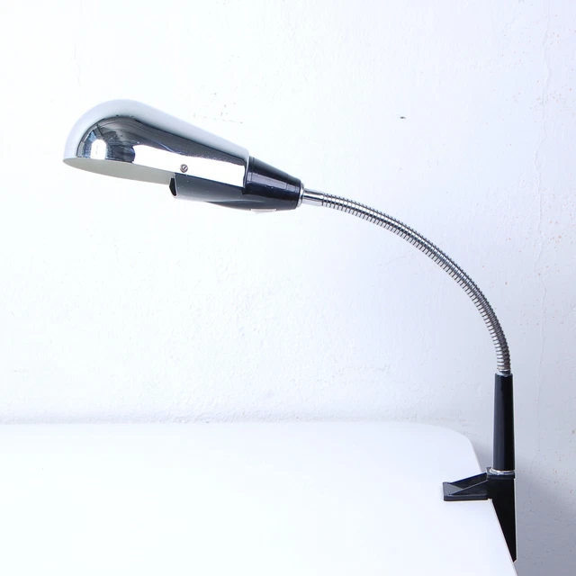 Lampada flessibile tavolo scrivania Vintage design anni60 70 paralume orintabile