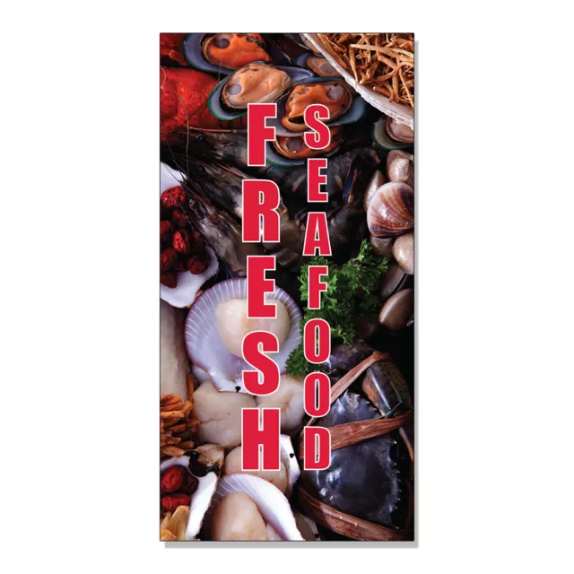 Fresh Seafood Food And Drink  DECAL STICKER Retail Store Sign