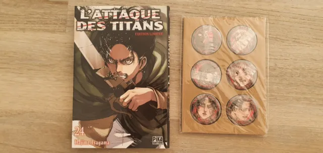 manga snk, L'attaque des titans tome 24, edition limitee