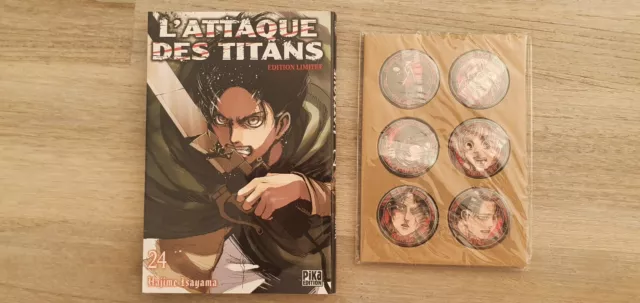 manga snk, L'attaque des titans tome 24, edition limitee