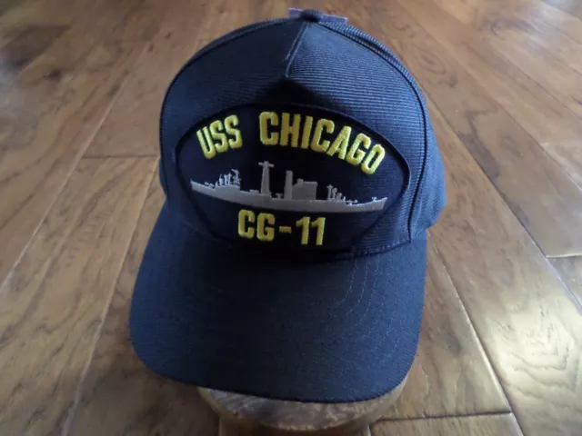 U.S NAVY SHIP HAT PATCH USS CHICAGO CG-11 SHIP PATCH USA MADE HEAT