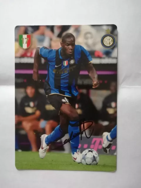 Mario Balotelli + original Autogramm Autogrammkarte + Inter Mailand Italien K54a