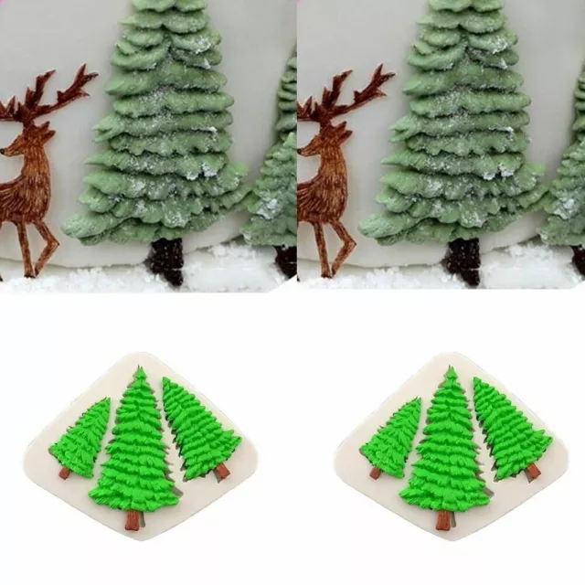 3D Weihnachtsbaum Silikonform Fondant Kuchen Dekorieren J6S2 Q9J9 O9L9