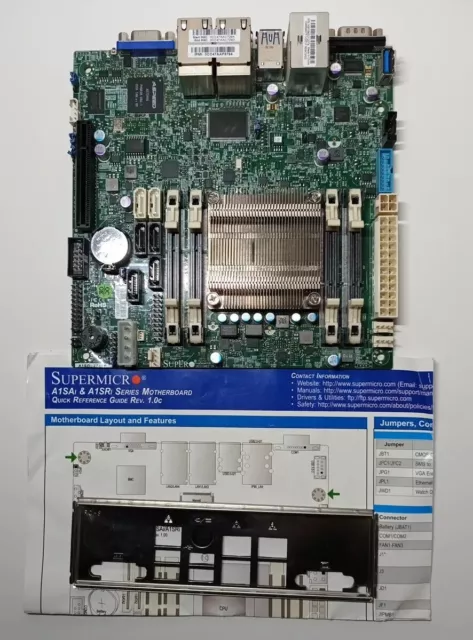 Supermicro A1SAi-2750F Motherboard Mini-ITX Intel Atom C2750 (FAULTY)