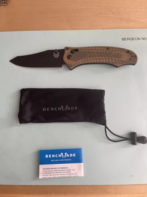 Benchmade 950 Osborne RIFT Axis Knife Black/OD Green G10 154CM Steel Tact Knife.