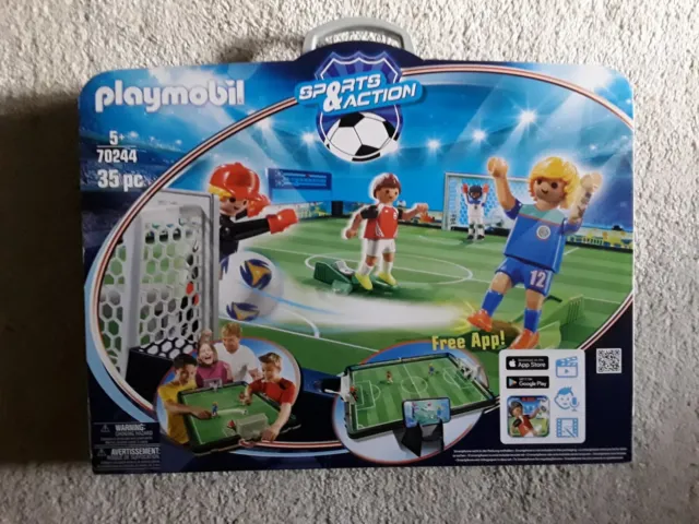 Playmobil Sports et Action 70244 Grand terrain de football transportable -  Playmobil - Achat & prix