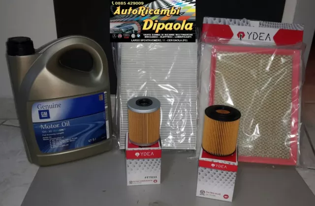 Kit Tagliando Opel Astra H 1.7 Cdti 80 100 110 125 Cv 5L Gm 5W30 + 4 Filtri