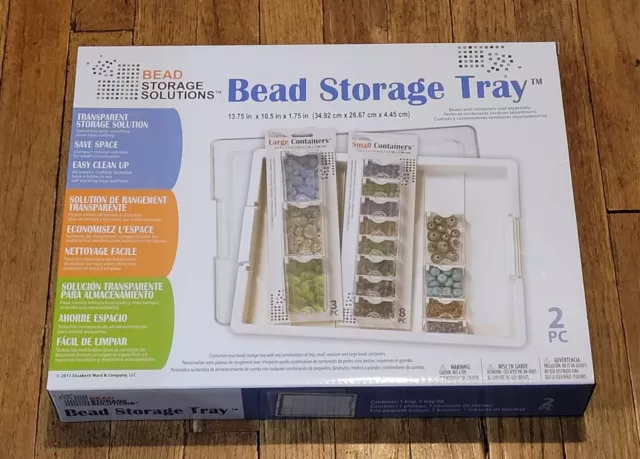 Elizabeth Ward Bead Storage Solutions Assorted Craft Supplies Organizer Tray