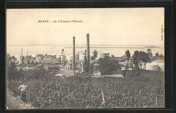 CPA Blaye, l´Usine a Petrole 1915
