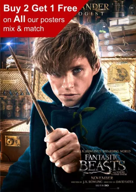 Fantastic Beasts And Where To Find Them Newt Scamander  Poster A5 A4 A3 A2 A1