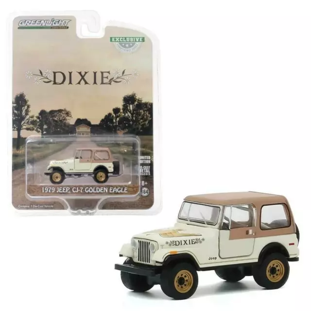 Greenlight 1/64 1979 Jeep CJ-7 Golden Eagle DIXIE Hobby Exclusive 30175