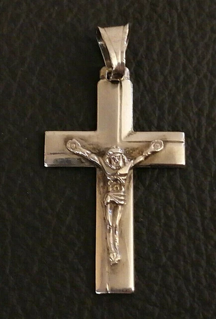 Bellissimo Ciondolo A Catena Croce In Argento 925 Santa Croce
