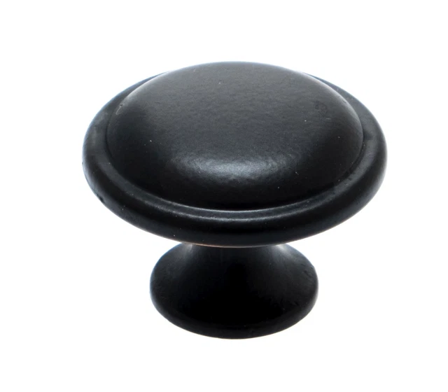 Pomello Per Mobili Gedotec - Nero Opaco, Diametro 41 Mm, Con Viti, Stile Antico - Foto 2