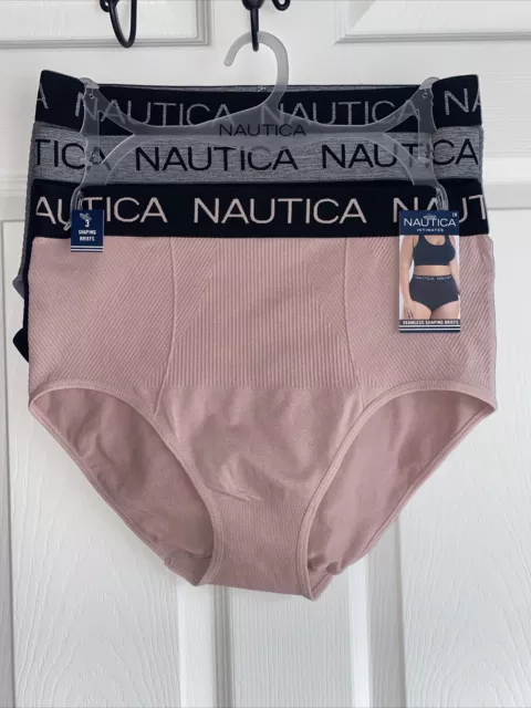 NAUTICA INTIMATES NT4134 3Pkd Mf Seamless Shaping Brief Panties Great Fit!  Nwt $35.00 - PicClick