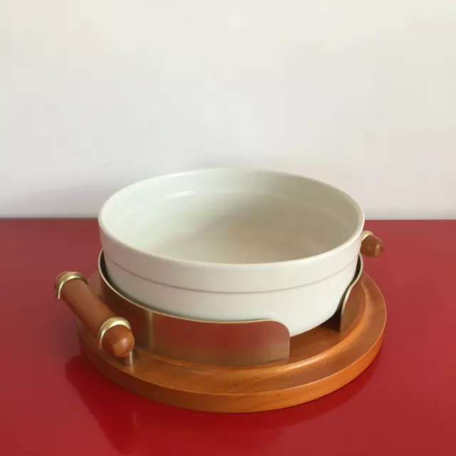 ARTEK SIC Insalatiera Ceramica con Vassoio 1970 Vintage Ceramic Salad Bowl Tray