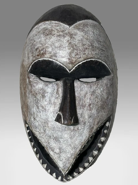 African Hemba Style Mask from D. R.  Congo Wood Tribal 15” tall