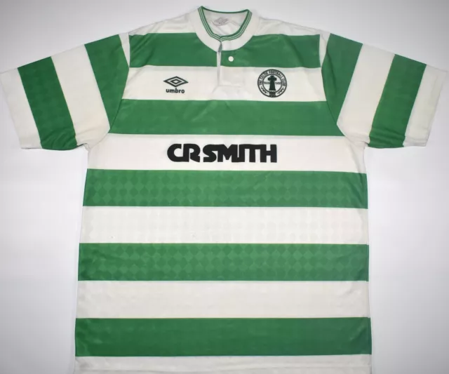 1987-1989 Celtic Centenary Umbro Home Football Shirt (Size L)