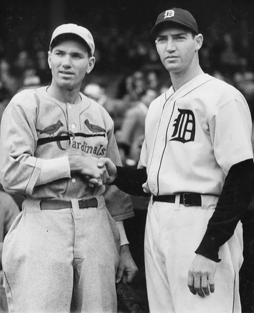 CARDINALS  DIZZY DEAN WITH TIGERS SCHOOLBOY ROWE photo 8x10 1