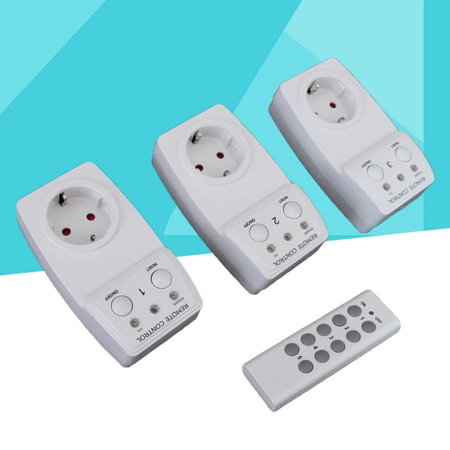 Prise de commutateur de télécommande 3PCS avec 1 télécommande 12