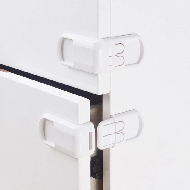 5X Baby Child Cupboard Cabinet Safety Lock Door Drawer Fridge Silicone Protector
