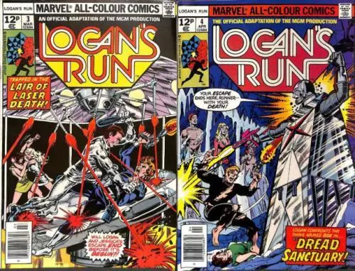 Logan's Run #1-7 (1977) Complete, 1st Backup Story Featuring Thanos~ VF- 2