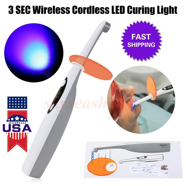Fit Woodpecker ILED Wireless Curing Light Dental 3 Second Cure Lamp 2200mW/c㎡ US