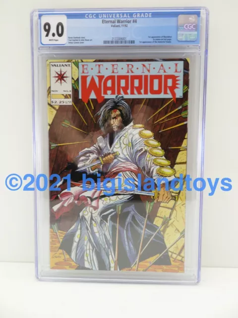 Valiant Comics Eternal Warrior #4 CGC 9.0 VF/NM Key 1st Appearance of Bloodshot