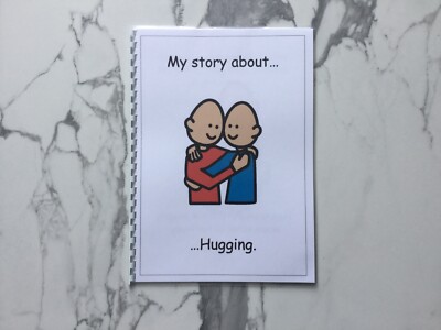 PECS/BOARDMAKER HUGGING/CUDDLING SOCIAL Story for Autism/ASD/ADHD/SEN
