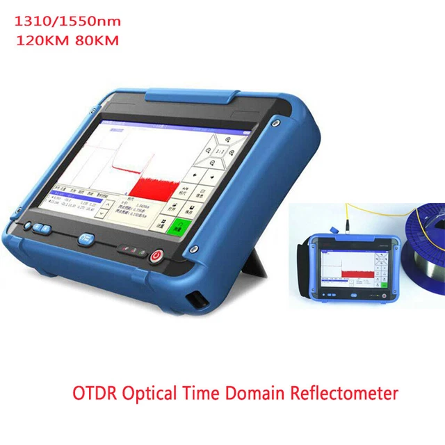 OTDR Optical Time Domain Reflectometer with VFL Tester 1310/1550nm 120KM 80KM