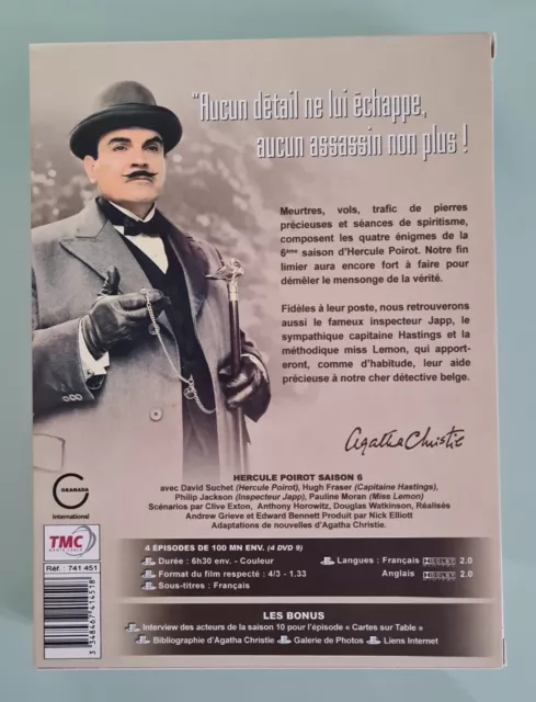 Hercule Poirot Saison 6 Coffret 4 Dvd 4 Épisodes - Agatha Christie 2