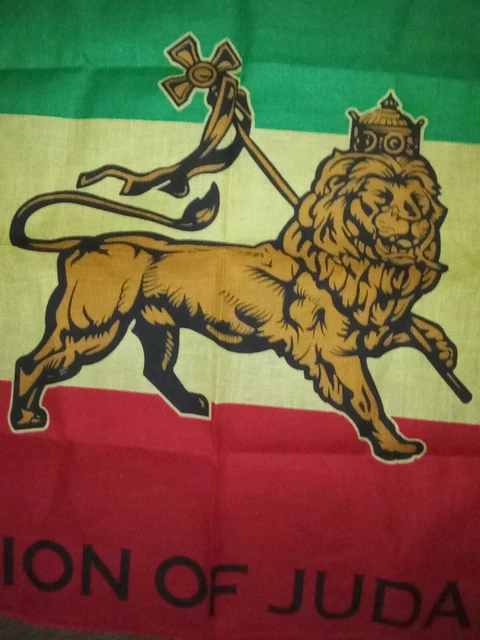 2 x LION OF JUDAH SELASSIE Flag Mask Bandana Head Wrap SCARF Jamaican Caribbean