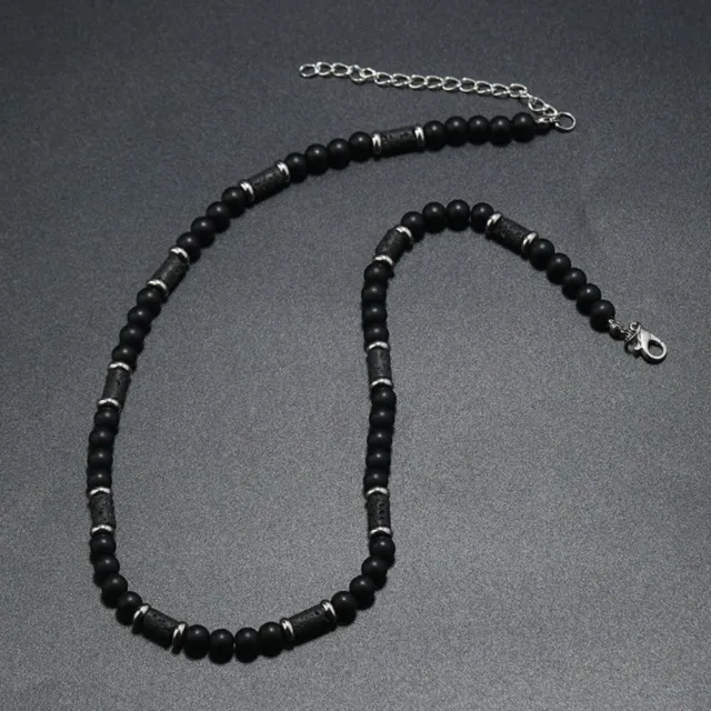 Black Spinal Micro Faceted Round Gemstone 18 Small Beads Necklace Gift For  Her