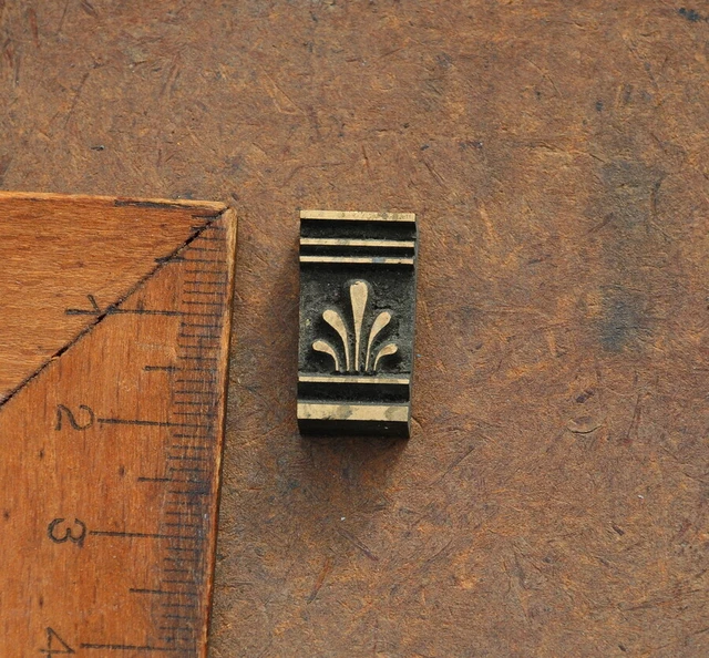 Messingornament Zierornament Messing Buchbinden Jugendstil Lederprägen Prägung..