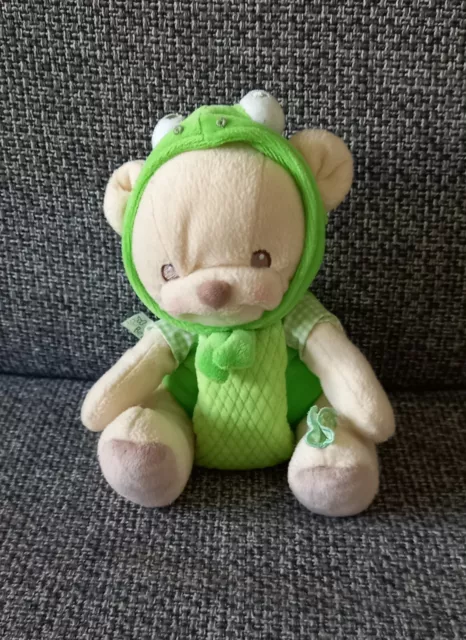 A9 Doudou Peluche Ours Fisher Price Nature Bearries Deguise Grenouille Vert