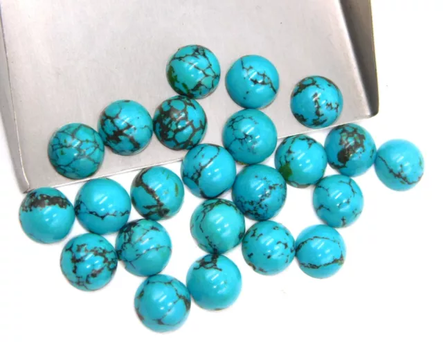 Naturel Turquoise Rond Cab Lot Libre Pierre Précieuse 8 MM pour Bijoux P2284